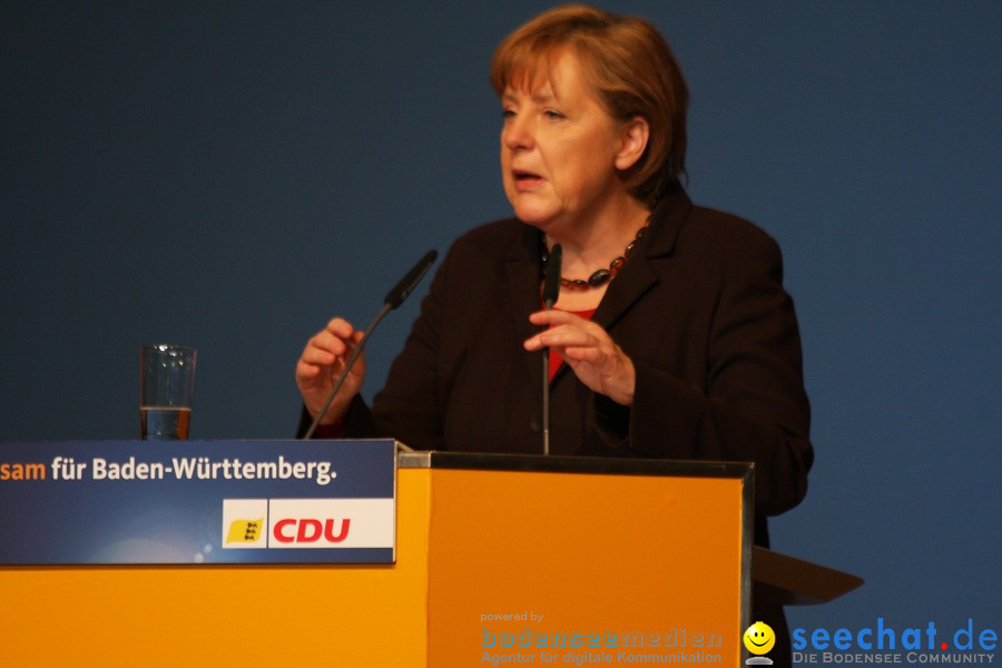 Kanzlerin Angela Merkel - CDU Wahlkampf: Ravensburg, 14.02.2011