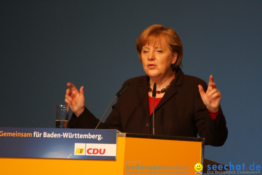 Kanzlerin Angela Merkel - CDU Wahlkampf: Ravensburg, 14.02.2011