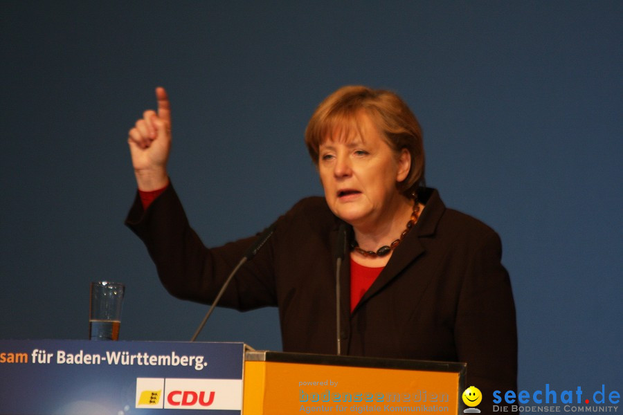 Kanzlerin Angela Merkel - CDU Wahlkampf: Ravensburg, 14.02.2011