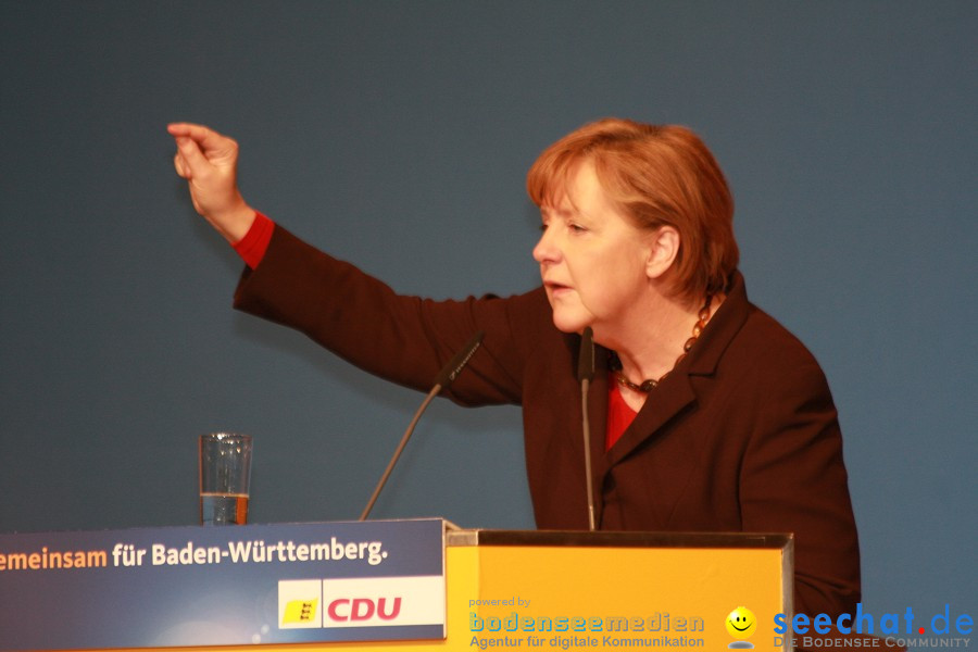 Kanzlerin Angela Merkel - CDU Wahlkampf: Ravensburg, 14.02.2011