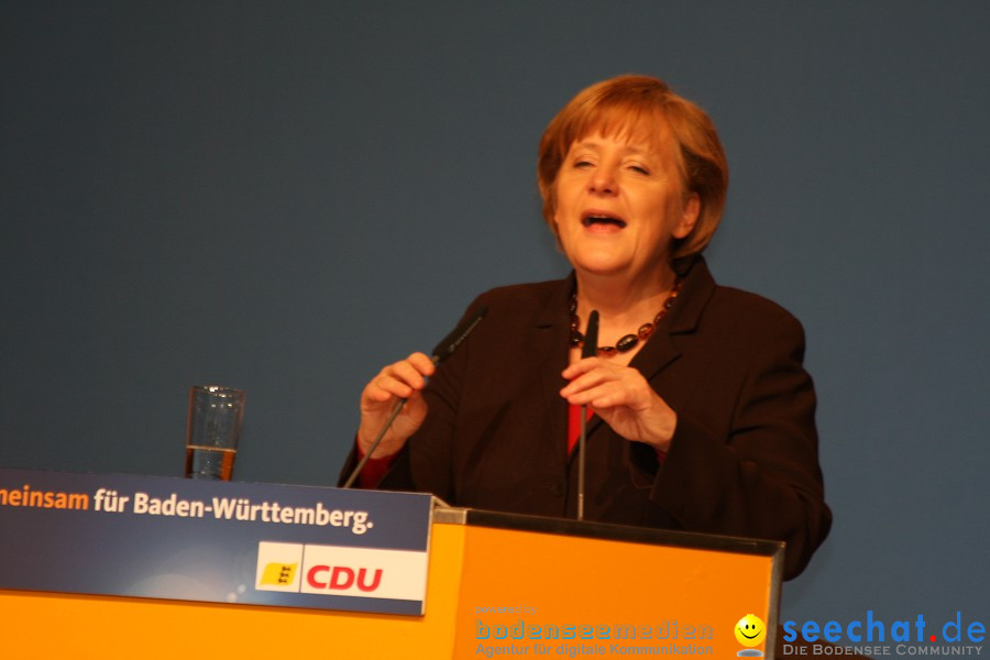 Kanzlerin Angela Merkel - CDU Wahlkampf: Ravensburg, 14.02.2011