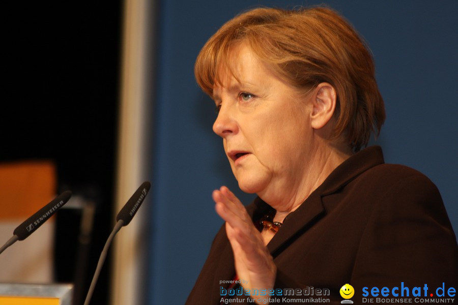 Kanzlerin Angela Merkel - CDU Wahlkampf: Ravensburg, 14.02.2011