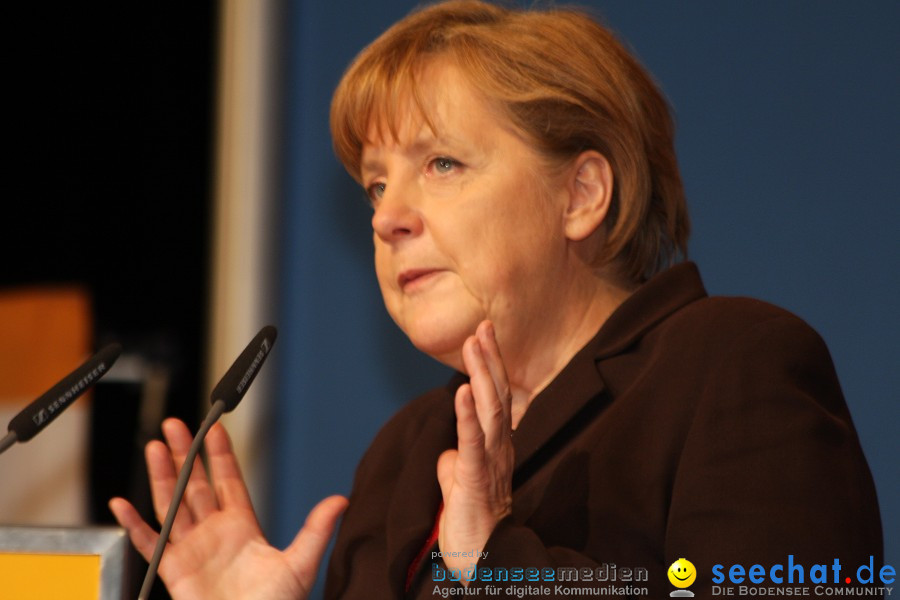 Kanzlerin Angela Merkel - CDU Wahlkampf: Ravensburg, 14.02.2011