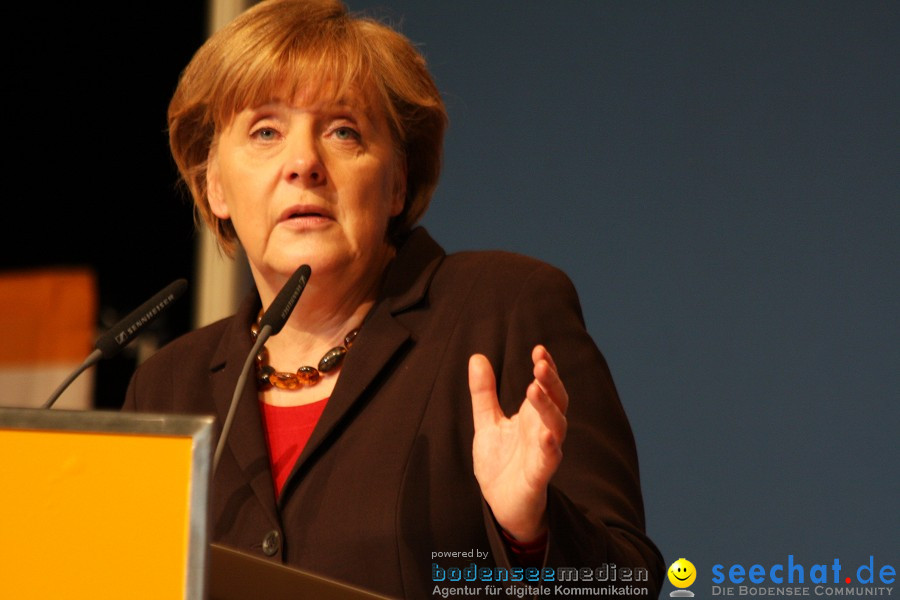 Kanzlerin Angela Merkel - CDU Wahlkampf: Ravensburg, 14.02.2011