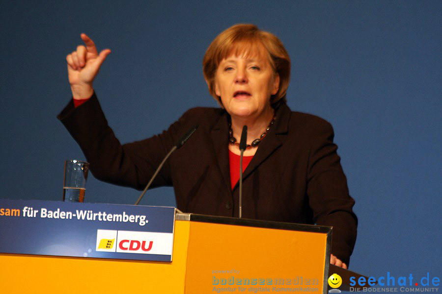 Kanzlerin Angela Merkel - CDU Wahlkampf: Ravensburg, 14.02.2011