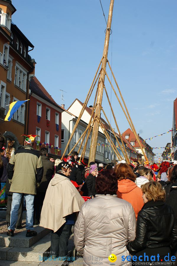 Narrenbaumstellen: Stockach am Bodensee, 03.03.2011