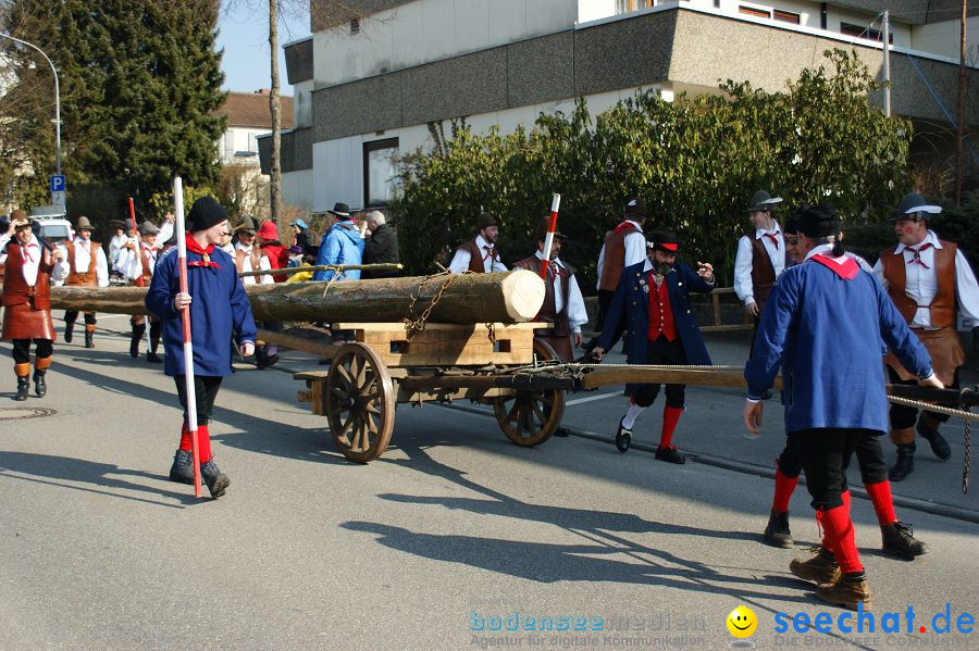 Narrenbaumstellen: Stockach am Bodensee, 03.03.2011