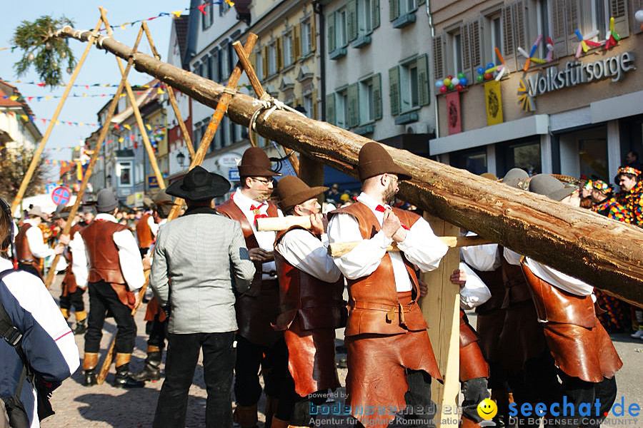 Narrenbaumstellen: Stockach am Bodensee, 03.03.2011