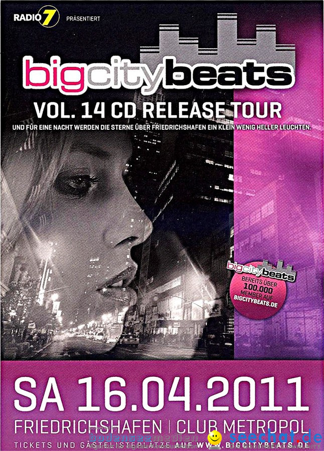 BigCityBeats - Vol. 14 Release Tour - Club Metropol: Friedrichshafen am Bod