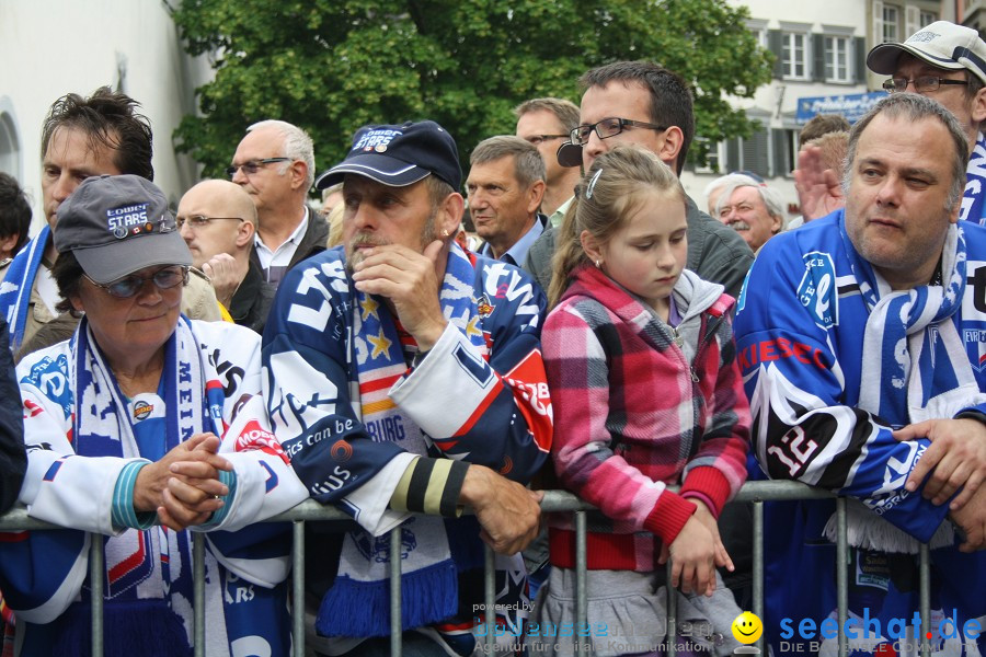 Meisterfeier Eishockey: Ravensburg Towerstars: Ravensburg, 29.04.2011