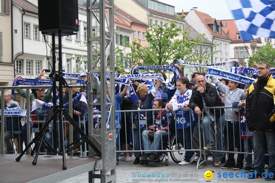 Meisterfeier Eishockey: Ravensburg Towerstars: Ravensburg, 29.04.2011